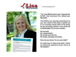 Lisa McCormick I Signed The CFAR 